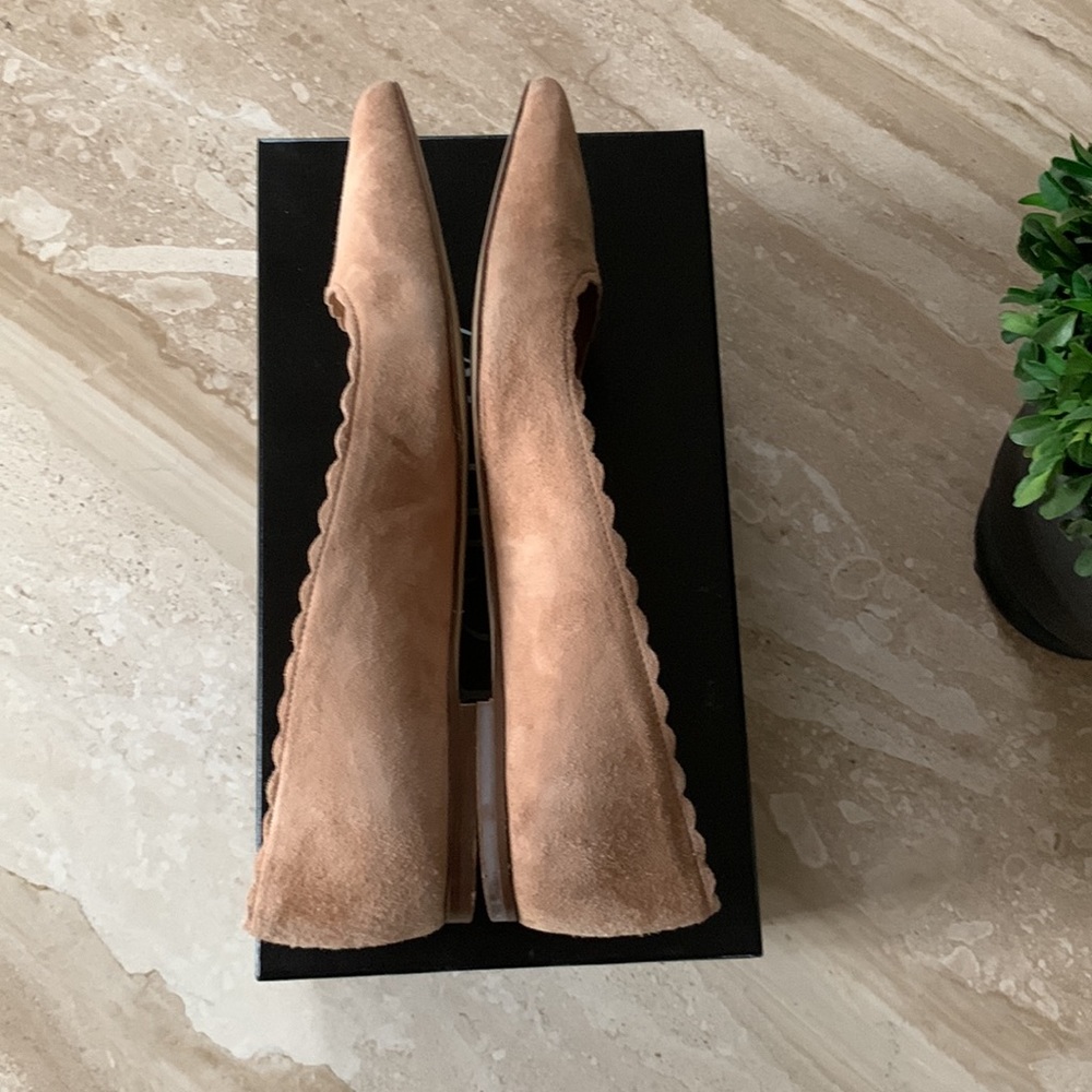 J Crew Harper Scalloped Suede Flats Size 7 - Picture 6 of 7